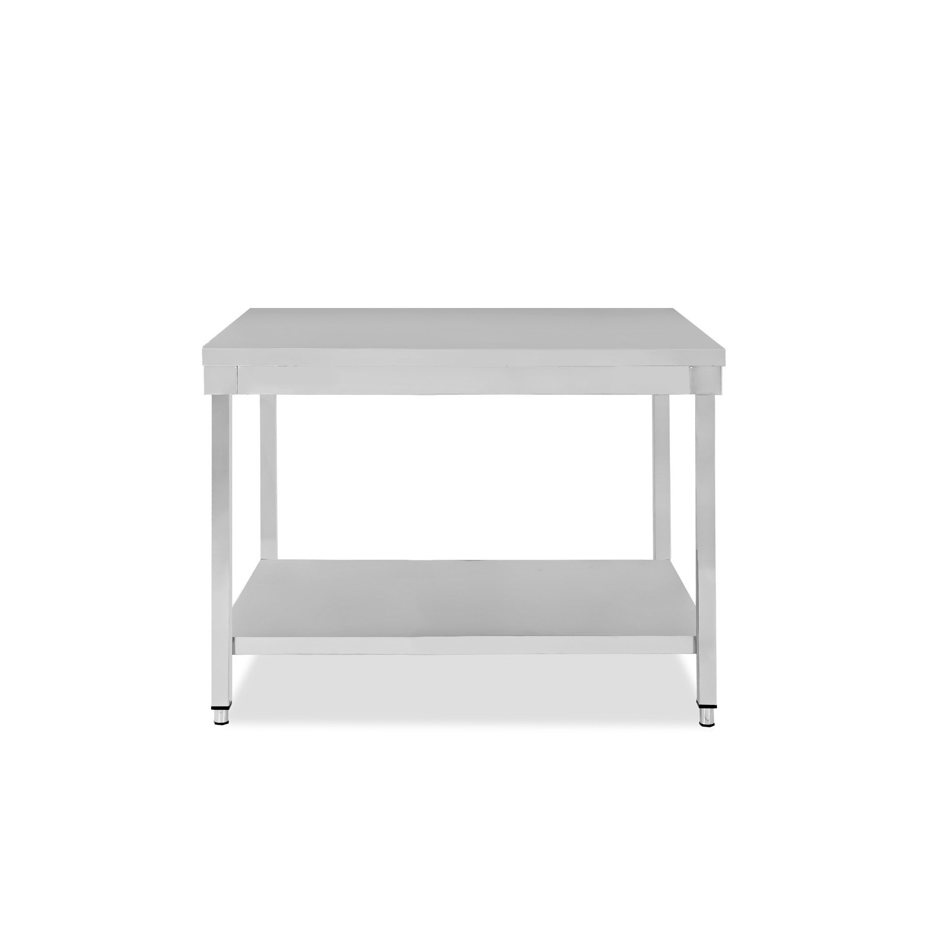 Mesa de acero inoxidable con estante inferior L 1100 mm x P 800 mm x A 850 mm