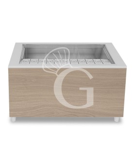 Barra para cócteles sobre ruedas con frontal de melamina L 1500 x P 682 x H 950 mm