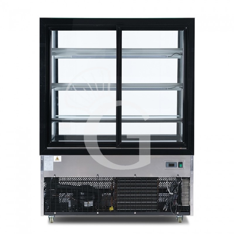 Vitrina Refrigerada Ventilada con 3 estantes 500 LT +2°C/+8°C  4 lados de cristal, L900 mm