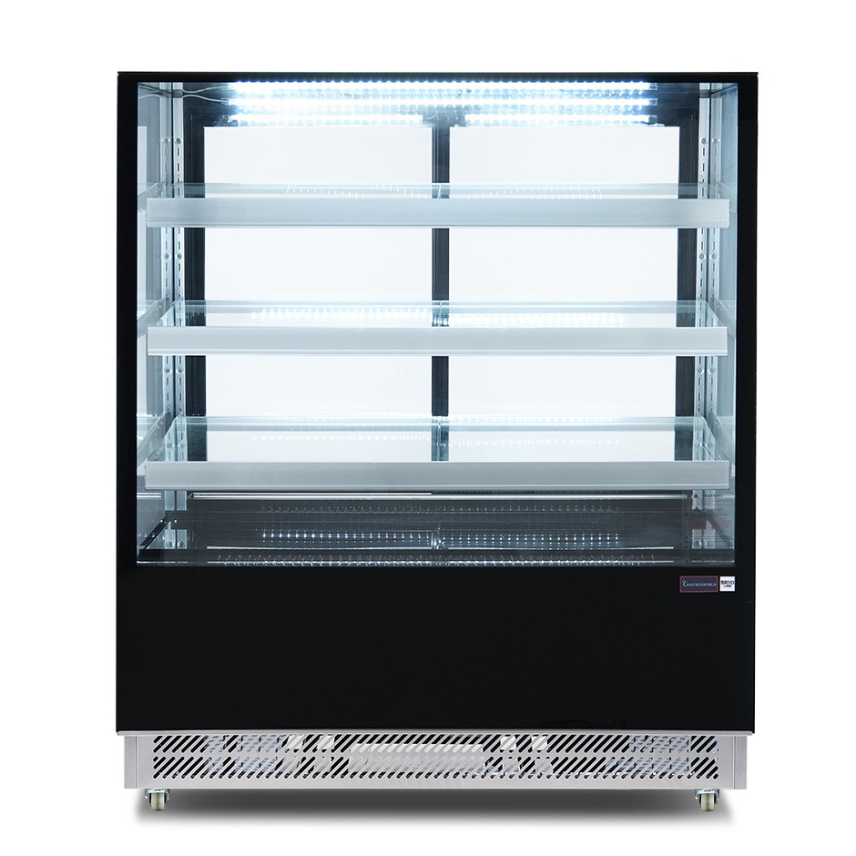 Vitrina Refrigerada Ventilada con 3 estantes 650 LT +2°C/+8°C  4 lados de cristal