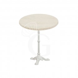 Mesa redonda , sobre de ALFA y base de hierro fundido pintado- Ø 600 x H 730 mm