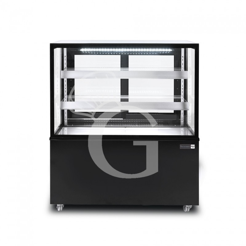 Vitrina Refrigerada Ventilada  300 LT +2°C/+8°C  4 lados de cristal