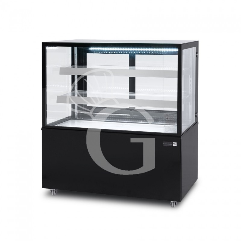 Vitrina Refrigerada Ventilada  300 LT +2°C/+8°C  4 lados de cristal