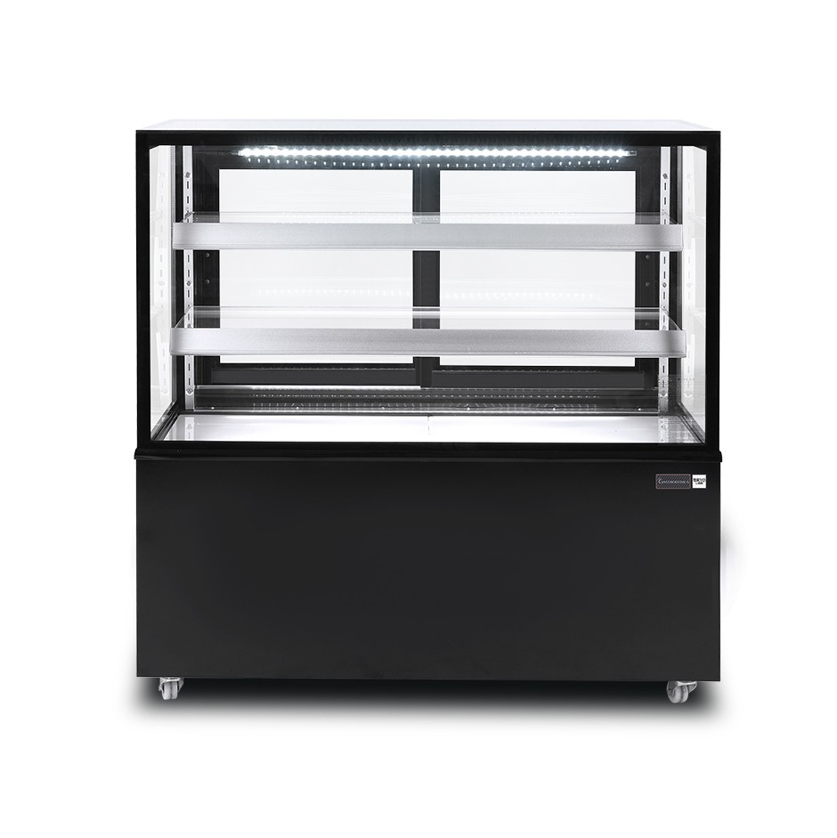 Vitrina Refrigerada Ventilada  410 LT +2°C/+8°C  4 lados de cristal