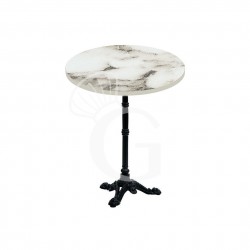 Mesa redonda en laminado HPL y base de hierro fundido -Ø700xH730 mm.