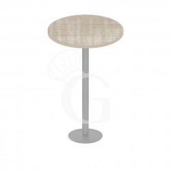 Mesa redonda , sobre laminado HPL y base de acero inox pintado- Ø600xH1110 mm