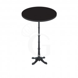 Mesa redonda sobre laminado HPL y base de acero inox pintado Ø600xH1090mm