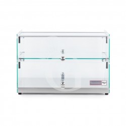 Vitrina bar neutra para bollería de cristal plano e inox L 555 mm x P 360 mm x H 300 mm
