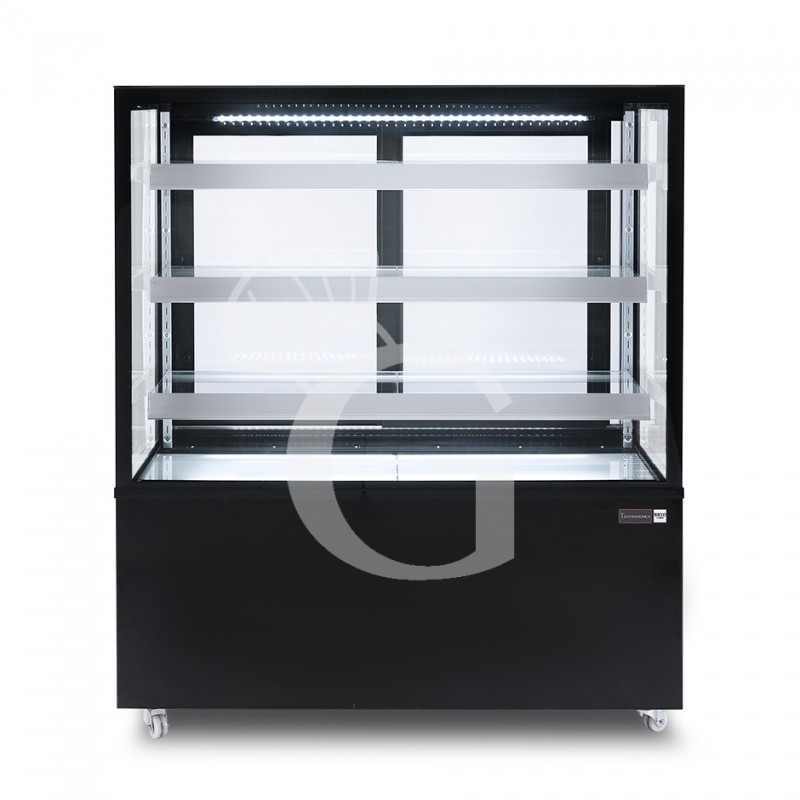 Vitrina Refrigerada Ventilada  530 LT +2°C/+8°C  4 lados de cristal