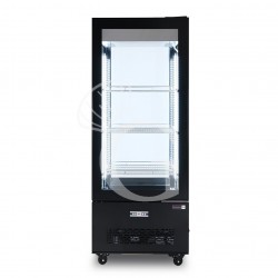 Armario expositor refrigerado ventilado, color negro, 400 LT, temperatura -13 °C/-22 °C, clase energética B