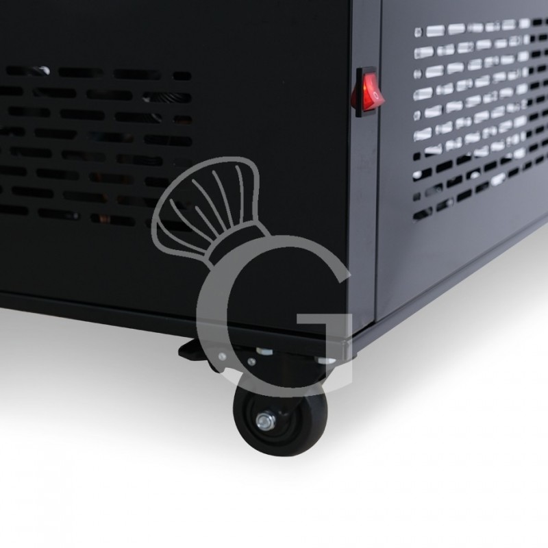 Armario expositor refrigerado ventilado, color negro, 400 LT, temperatura -13 °C/-22 °C, clase energética B