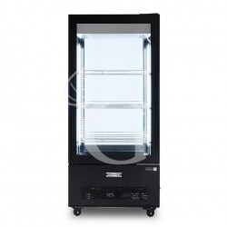 Armario expositor refrigerado ventilado, color negro, 400 LT, temperatura -13 °C/-22 °C, clase energética B