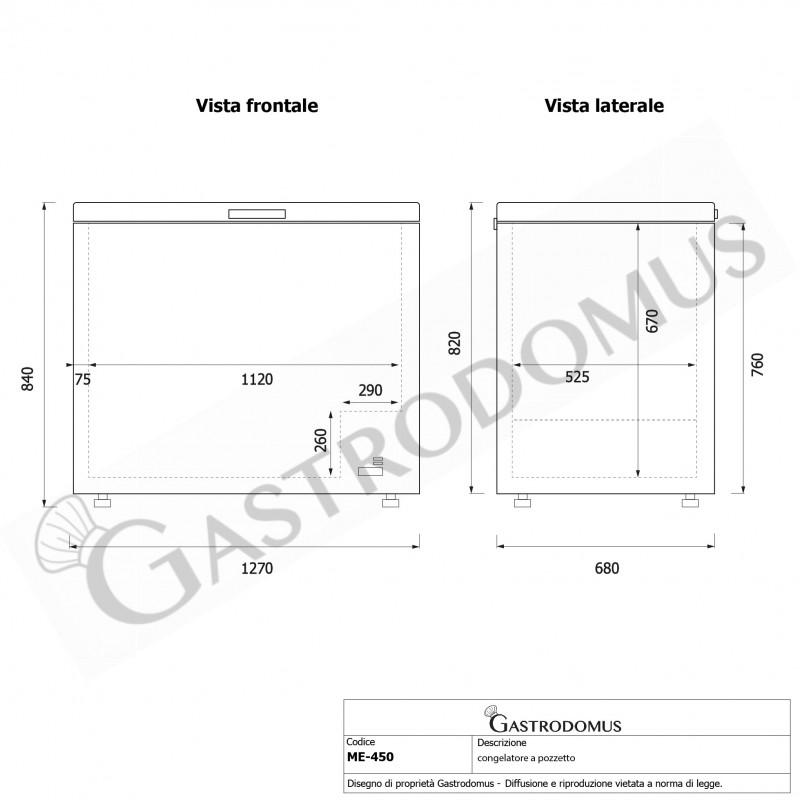 Arcón Congelador 370 LT, Temperatura -18°C, Clase de eficiencia energética F