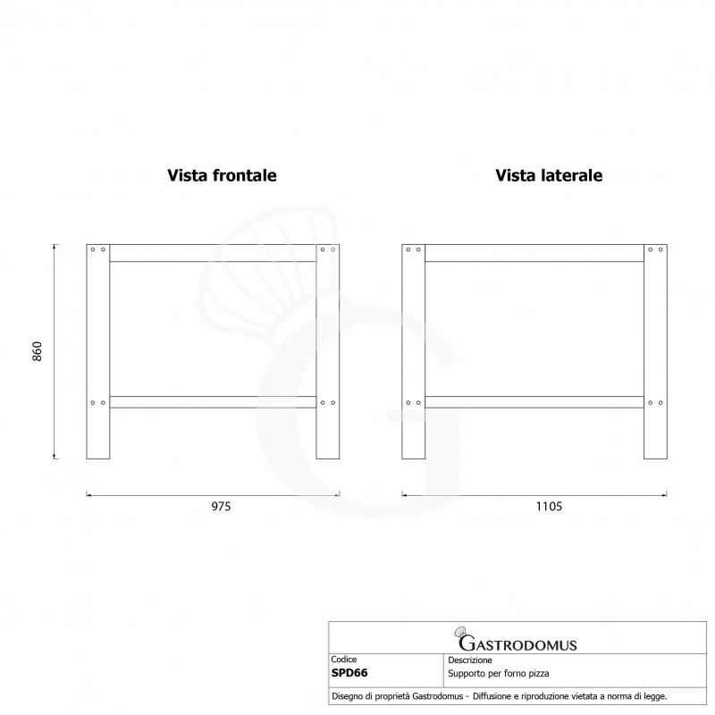 Soporte para horno de hierro pintado negro para horno DAM66