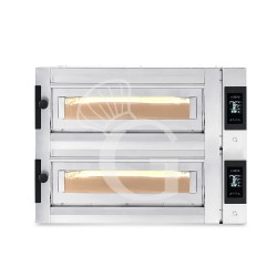 Horno Eléctrico para 4+4 pizzas de diámetro 350 mm, 2 cámaras, control touch, 14,4 kW