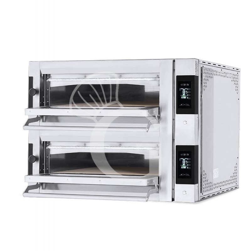 Horno Eléctrico para 6+6 pizzas de diámetro 350 mm, 2 cámaras, control touch, 17,7 kW