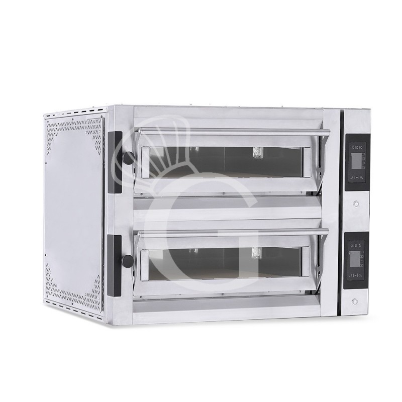 Horno Eléctrico para 6+6 pizzas de diámetro 350 mm, 2 cámaras, control touch, 17,7 kW