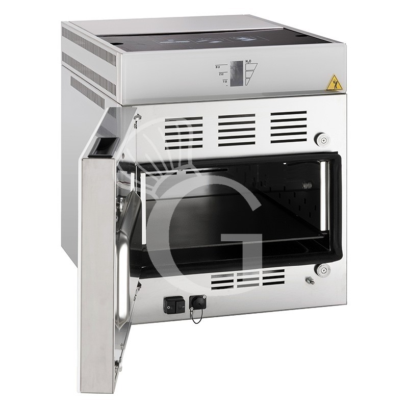 Horno rápido eléctrico de convección combinado con vapor, puerta lateral, controles táctiles, monofásico