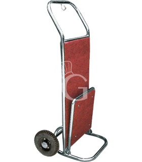 Carro maletero plegable de acero inoxidable de dos ruedas