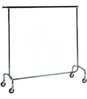 Perchero de acero cromado - L 2100 mm x P 530 mm x A 1520 mm