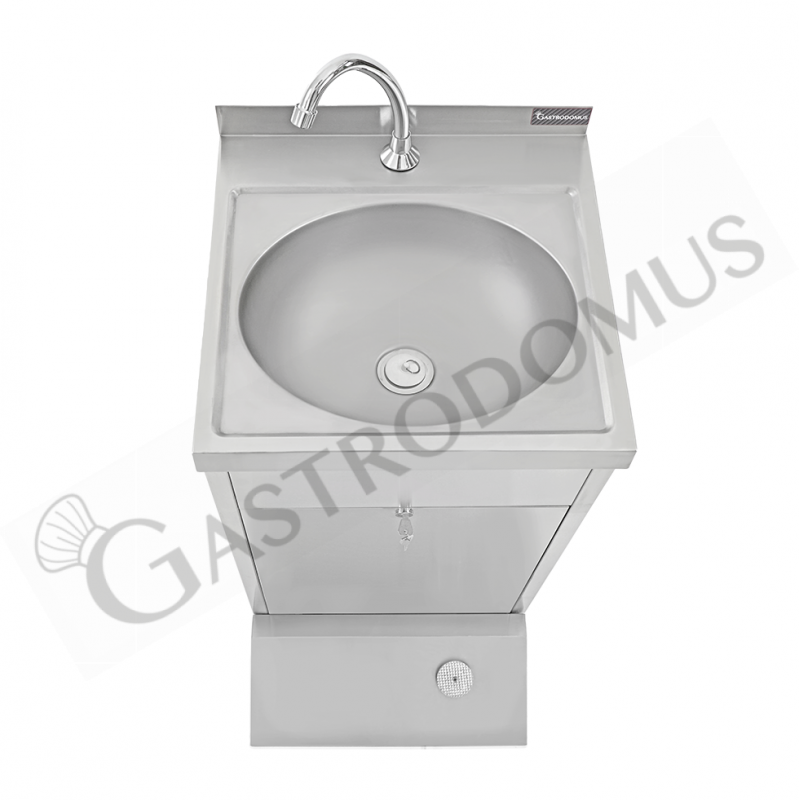 Lavamanos sobre mueble con pedal a suelo - L 450 mm x P 550 mm x H 855 mm