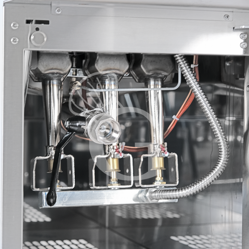 Freidora a gas sobre mueble con 1 cuba 13 LT 12 Kw