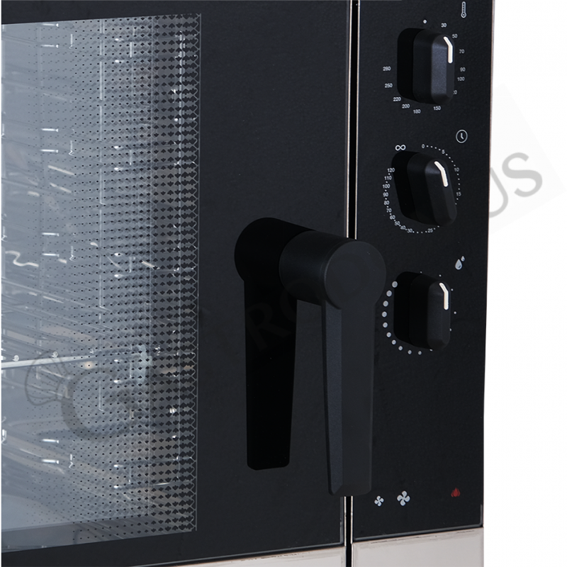 Horno eléctrico de convección, controles electromecánicos con humidificador, para 5 bandejas GN1/1 o 600x400 mm