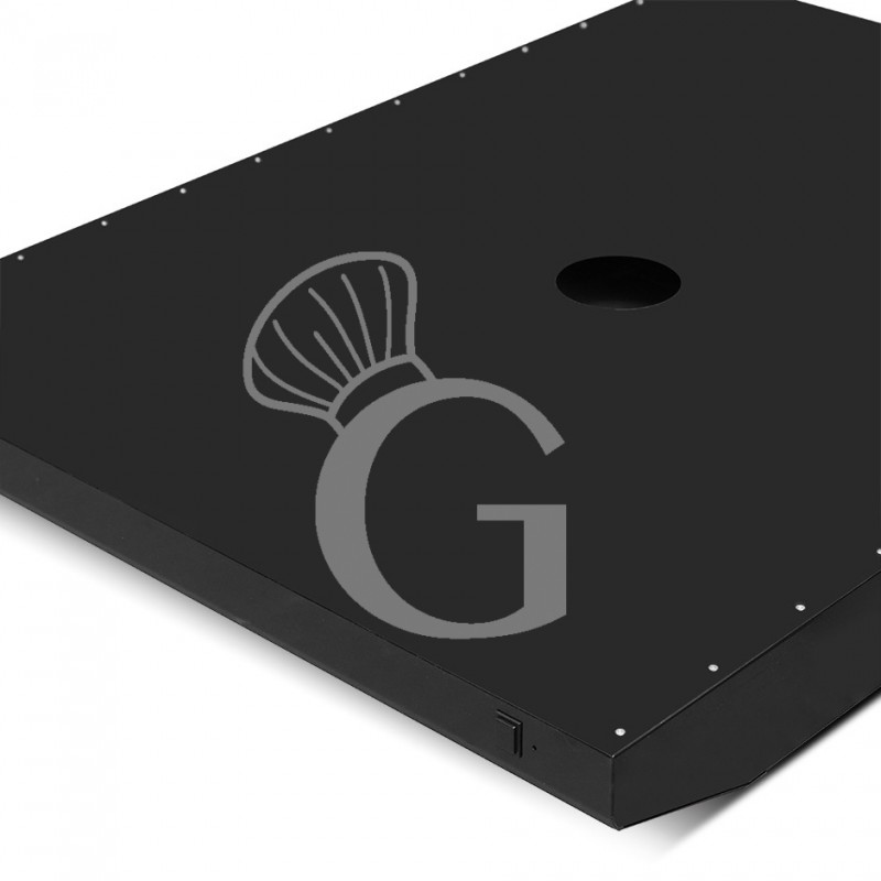 Campana inox color negro para horno pizza- L 1100 mm x P 1114 mm x H 120 mm