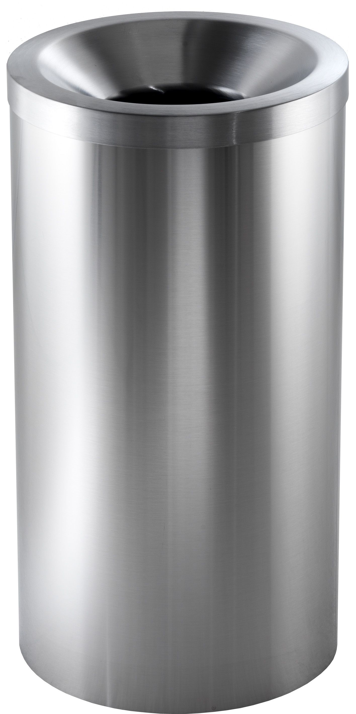 Papelera de acero inoxidable satinado diámetro 310 mm 50 LT