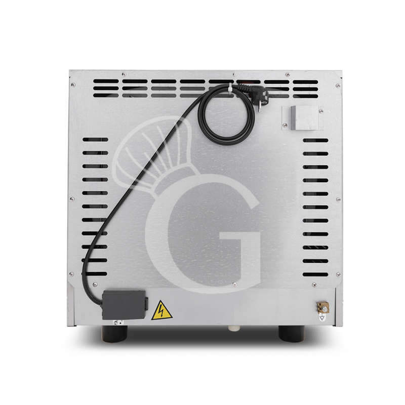 Horno eléctrico de convección para cruasanes, puerta abatible, controles mecánicos, 4 bandejas 433x333 mm, potencia 2,8 kw