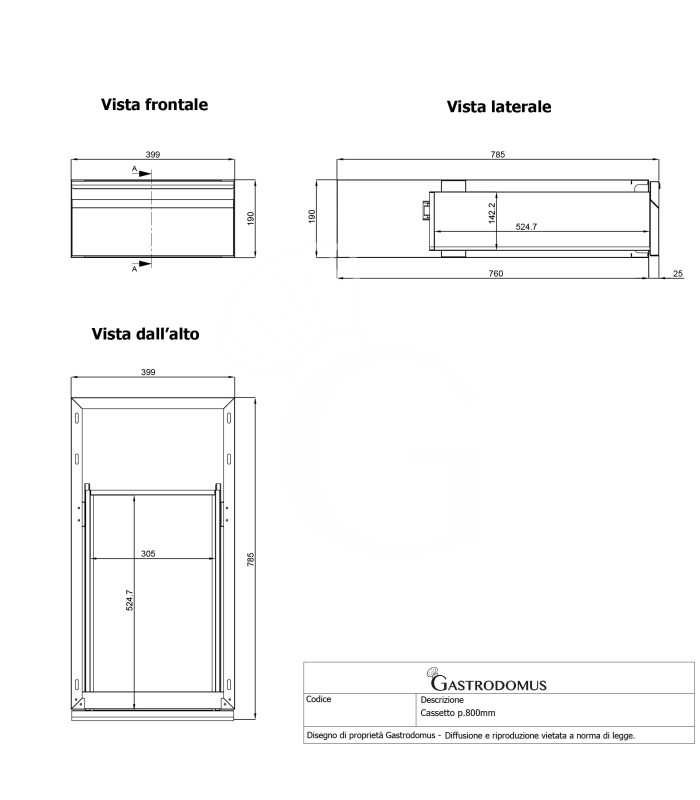 Mesa de trabajo de acero inoxidable con 2 cajones con dimensiones L 1100 mm x P 800 mm x A 850 mm