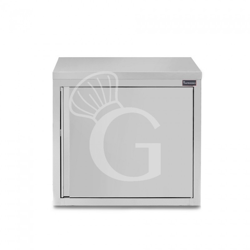 Armario de pared  de acero inoxidable con escurridor, 1 puerta batiente, 1 estante perforado, L 700 mm x P 400 mm x A 660 mm