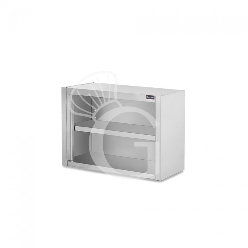 Armario de pared inox con 1 estante, L 700 mm x P 400 mm x A 660 mm