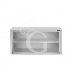 Armario de pared inox con 1 estante, L 1200 mm x P 400 mm x A 660 mm