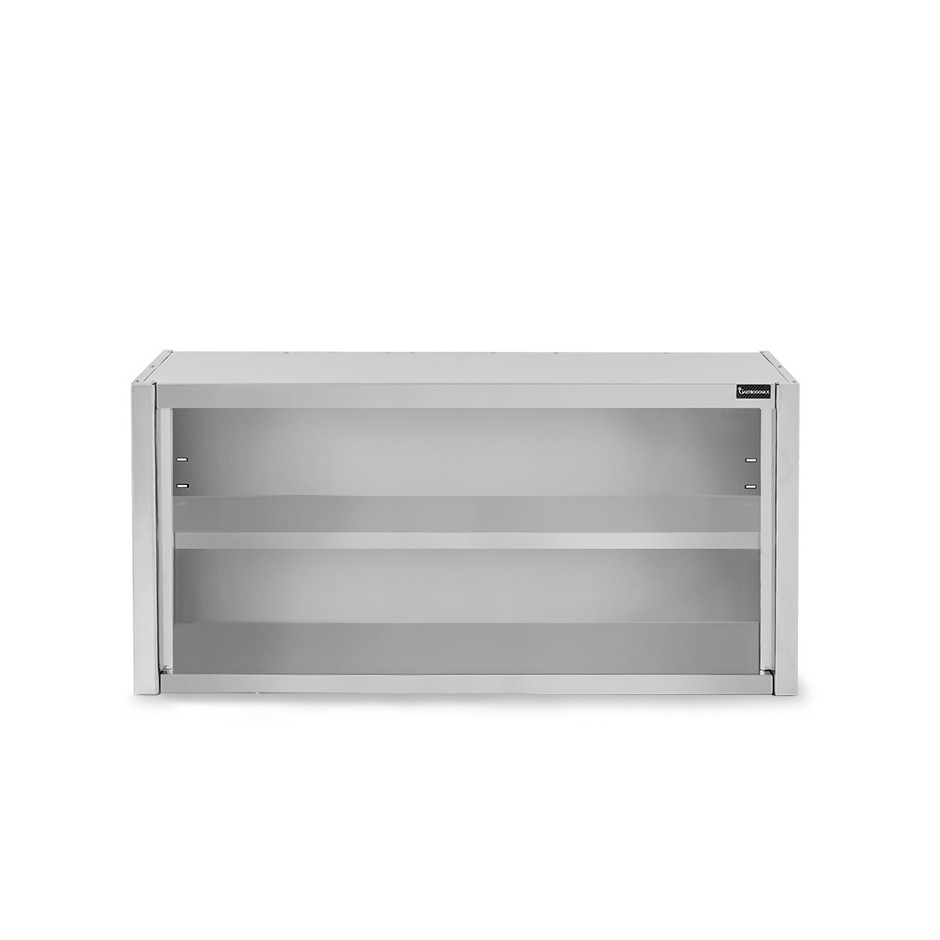 Armario de pared inox con 1 estante, L 1200 mm x P 400 mm x A 660 mm