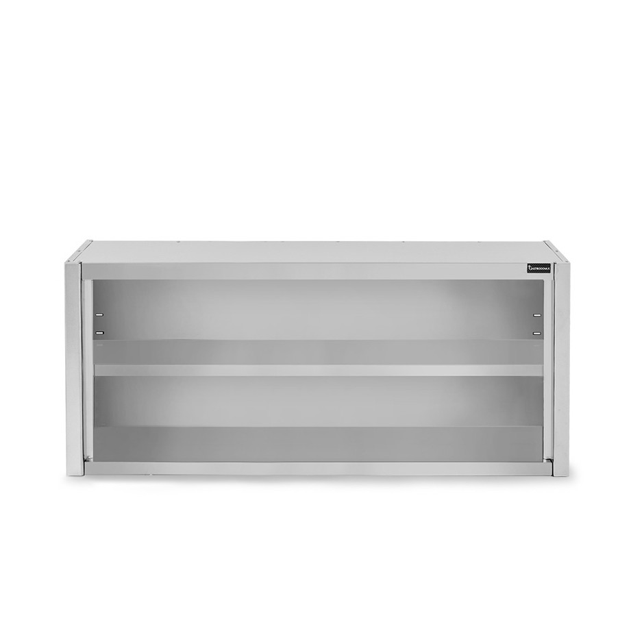 Armario de pared inox con 1 estante, L 1700 mm x P 400 mm x A 660 mm