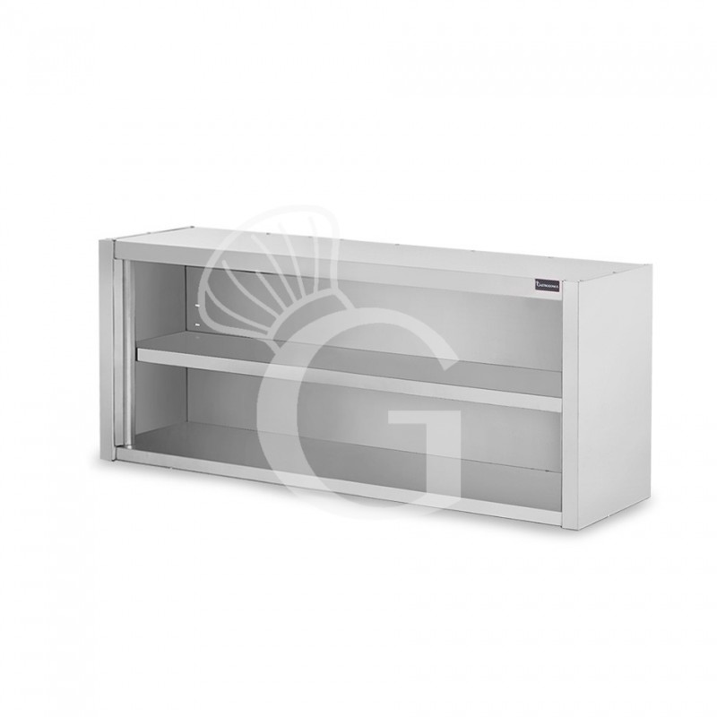 Armario de pared inox con 1 estante, L 1700 mm x P 400 mm x A 660 mm
