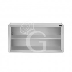 Armario de pared de acero inoxidable con 1 estante, L 1400 mm x P 400 mm x A 800 mm