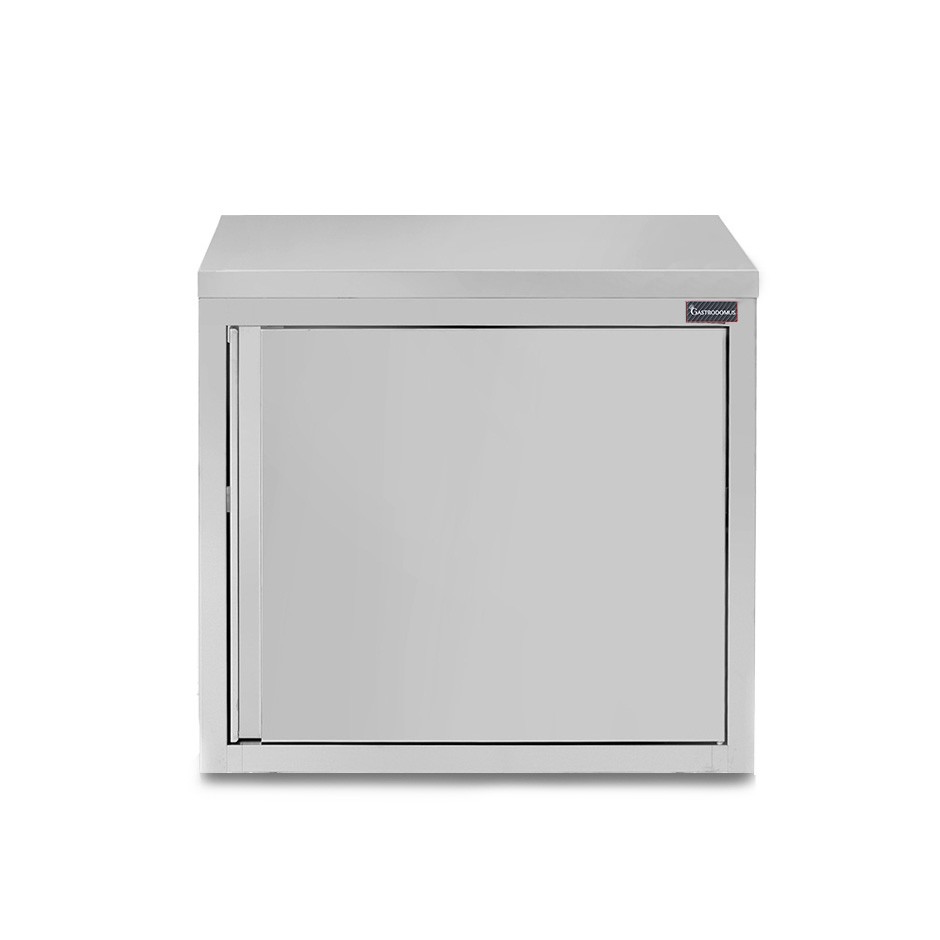 Armario de pared  de acero inoxidable con escurridor, 1 puerta batiente, 1 estante perforado, L 700 mm x P 400 mm x A 660 mm