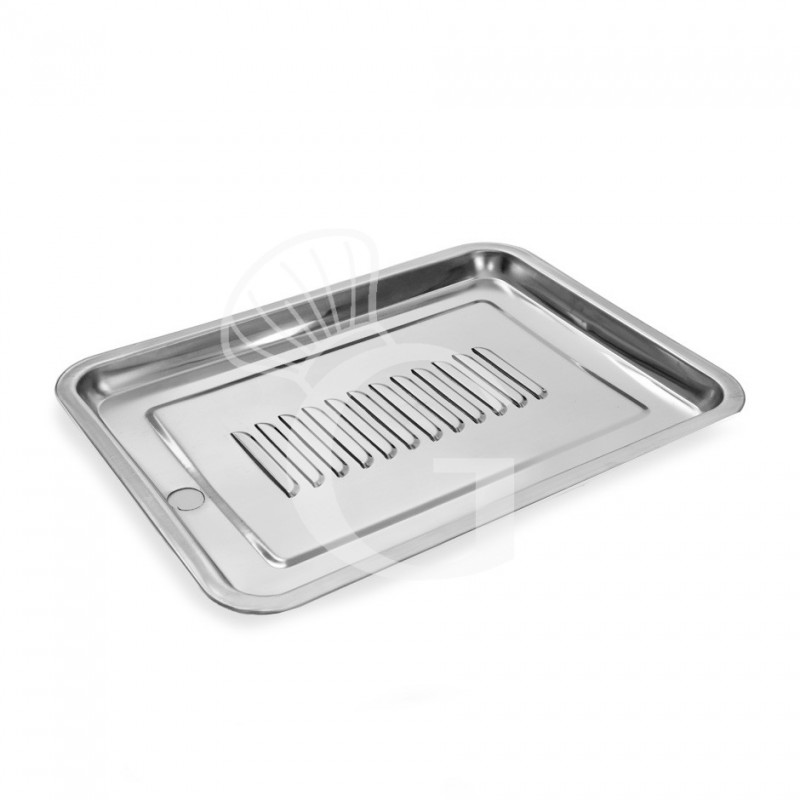 1 bandeja rectangular con orificio de desagüe