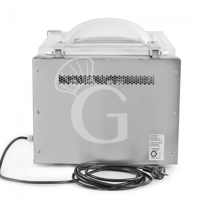 Envasadora de campana al vacío con barra de sellado L 520 mm de acero inoxidable ideal para envasar líquidos