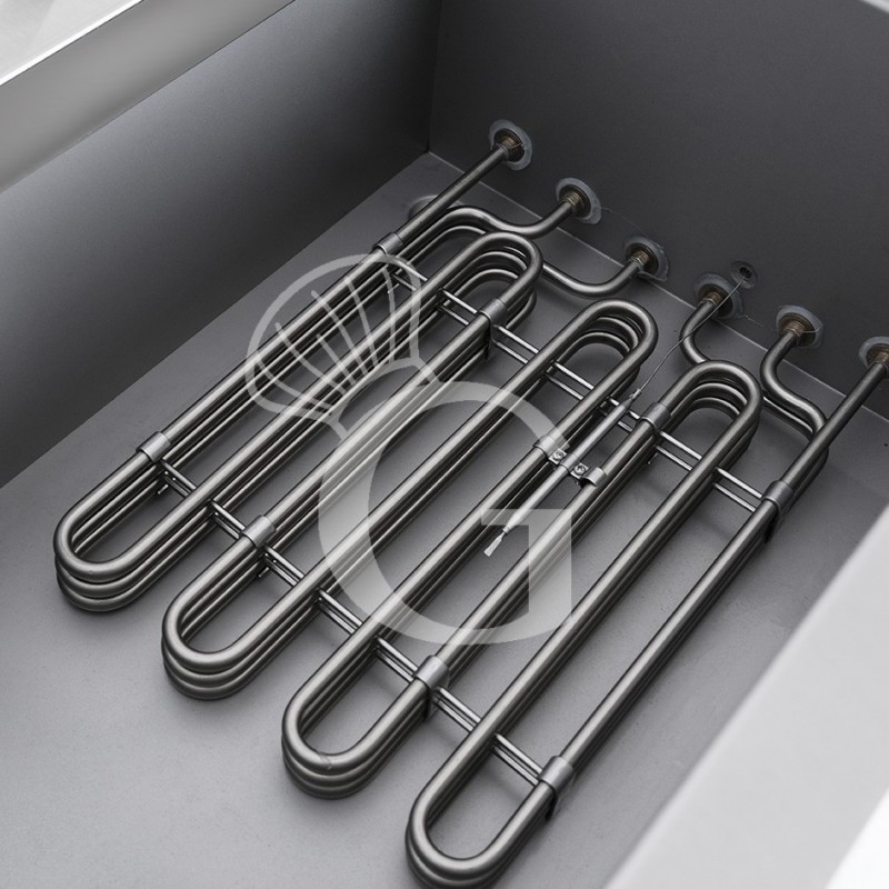 Cocedor de pasta profesional eléctrico sobre mueble cerrado, prof. 900 mm -2 cubas, 40L + 40L, 24 KW