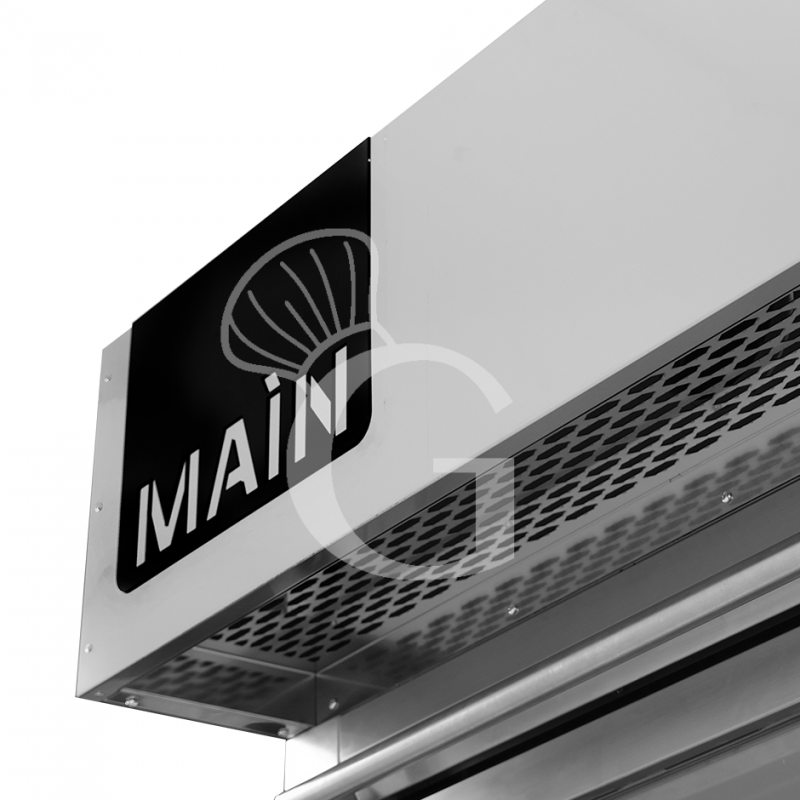 Campana de condensación inox para horno de pizza -L 1385 mm x P 1435 mm x H 310 mm