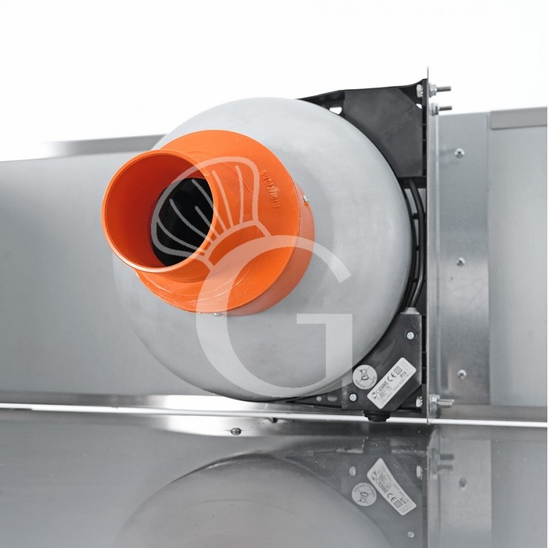 Campana de condensación en acero inoxidable, dimensiones L 1385 mm x P 1085 mm x H 310 mm