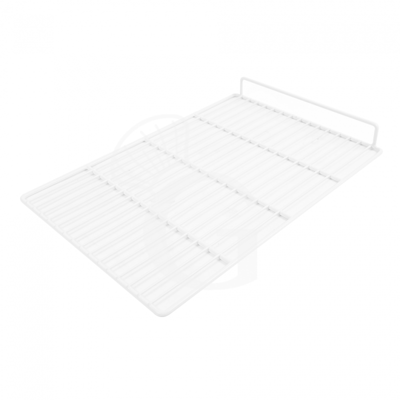 Rejilla plastificada con tope color blanco 600mm x 410 mm