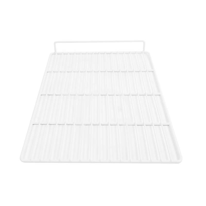 Rejilla plastificada con tope color blanco 600mm x 410 mm