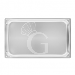 Bandeja rectangular de acero inoxidable GN1/1 L 530 mm x P 325 mm x H 40 mm