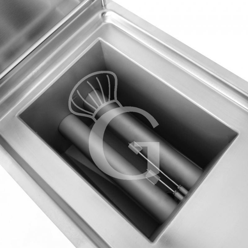 Freidora a gas sobre mueble con 1 cuba 13 LT 12 Kw