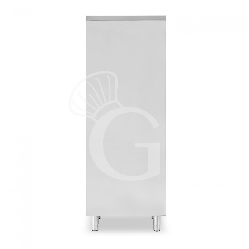 Armario de acero inoxidable con 1 puerta batiente, 3 estantes, L 700 x P 500 x A 1800 mm