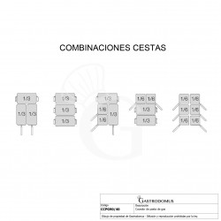Cocedor de pasta profesional de gas 1 cuba 40 LT L 400 mm x P 900 mm x A 870 mm